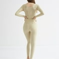 thumbnail image 6 of IQPE Women's Thermal Slimming Bodysuit Full Body Seamless Shapewear with Back Zip for Tummy Control and Warmth Beige XL, 6 of 9