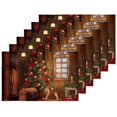 thumbnail image 5 of EREHome Christmas Pine Tree Placemat Plate Holder Set of 6, Table Mats Protector 12x18 inch, 5 of 5