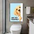 thumbnail image 5 of Funny Dog Cat Bathroom Canvas Wall Art Are You Pooping Poster Cute Animal Poster  Canvas Print Artwork for Toilet Nursery Decor, 5 of 7