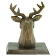 thumbnail image 3 of Northlight Set of 2 Brown Reindeer Head Christmas Stocking Holders 5.75", 3 of 6