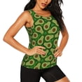 thumbnail image 2 of Lsque Big Colorful Avocados Printed Workout Tank Tops for Women, Athletic Sports Tank Tops, Compression Sleeveless Dry Fit Shirts,Sleeveless Yoga Shirt-Small, 2 of 9