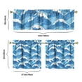 thumbnail image 6 of Kitchen Curtains 24 Inch Short - 3 Panel Set, Shark Whale Dolphin Ocean Theme, Rod Pocket Window Curtain, 100% Polyester for Nautical Farmhouse Kitchen, Easy Wash, 6 of 6