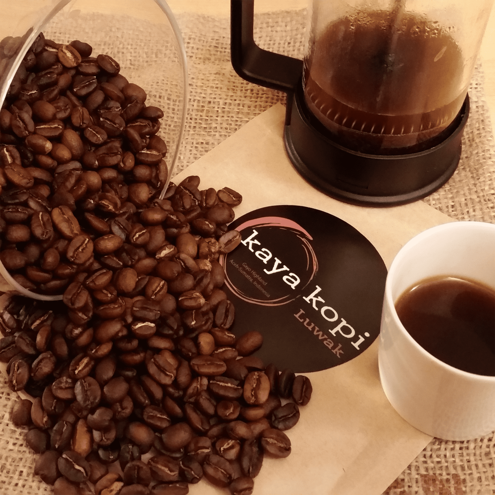 Premium Kopi Luwak From Indonesia Wild Palm Civets Arabica Coffee Beans (1 Kilogram)