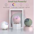 thumbnail image 3 of (220 ml, blanco) Mini humidificador ultrasónico ultrasilencioso USB lindo de niebla fría, para niños, dormitorio de guardería, luces de 7 colores, 2 modos de niebla, apagado automático, 3 of 5