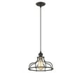 thumbnail image 3 of RADIANCE Goods Industrial-Style 1 Light Rubbed Bronze Ceiling Mini Pendant 10" Wide, 3 of 4