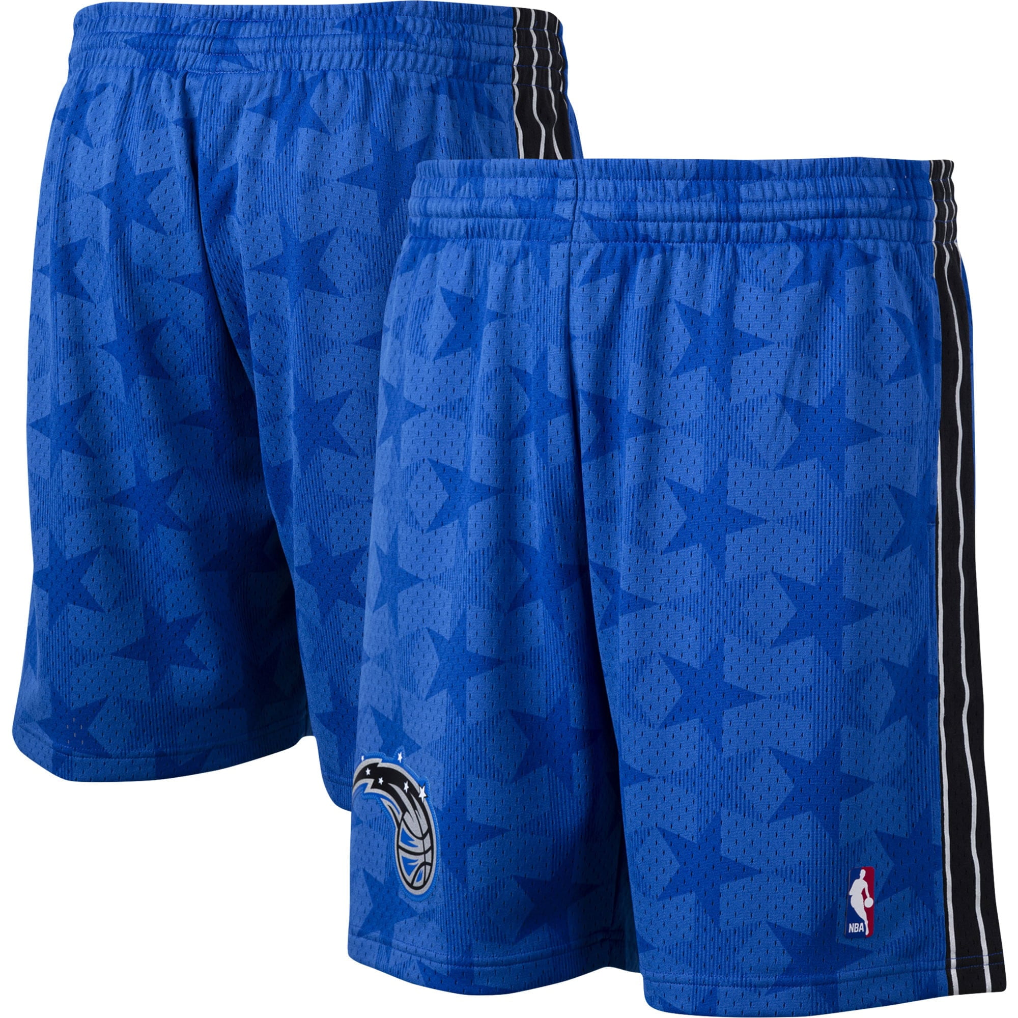 Retro Orlando Magic Basketball Shorts Stitched Blue 