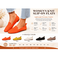 thumbnail image 6 of Women's Casual Slip-On Loafers Breathable Knit Flats Square Toe Walking Shoes Summer Beach Sandals, 6 of 6