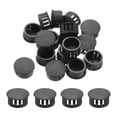 thumbnail image 1 of Tapones de agujero redondos negros de nylon de 32 piezas de 17 mm (2/3') tipo de tapón de agujero empotrado para tubo de agujero de bloqueo, 1 of 6