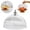 B, variant on 1 Piece Clear Cake Stand Cover, Plastic Food Dome and Display Cloche, Reusable Serving Dish Lid for Kitchen, Parties, and Outdoor Events, 21x21cm (Heart Handle)
