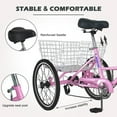 thumbnail image 6 of Lilypelle 20/24/26" Adult Tricycle Folding Tricycle 3 Wheel Bikes 7 Speed Trikes with Shopping Basket for Seniors Adult, 6 of 15