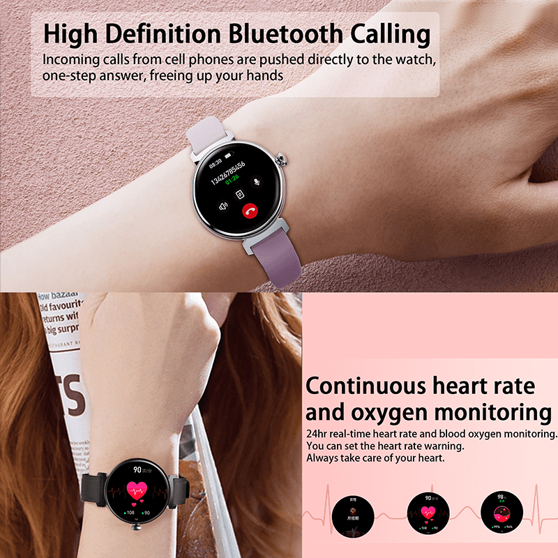 DM70 Smart Watch Women's Fashion Sports Watch 1.04 inches Bluetooth Calling Music Health Tracker Sleep Monitoring for Android or iOS