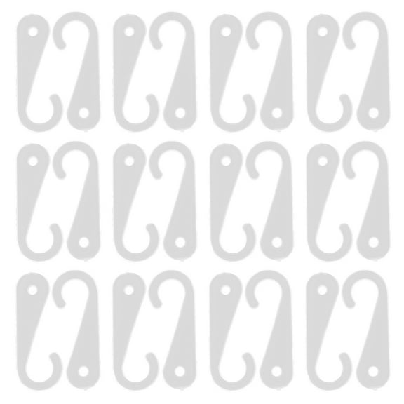 IBASETOY J Hooks For Hanging Socks 200Pcs PP Transparent
