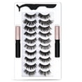 thumbnail image 1 of 10 pares de pestañas postizas magnéticas naturales y delineadores de ojos: no necesitan pegamento., 1 of 6