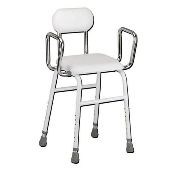 Complete Medical Supplies 1192 Kitchen Stool with ChromePlated Steel White