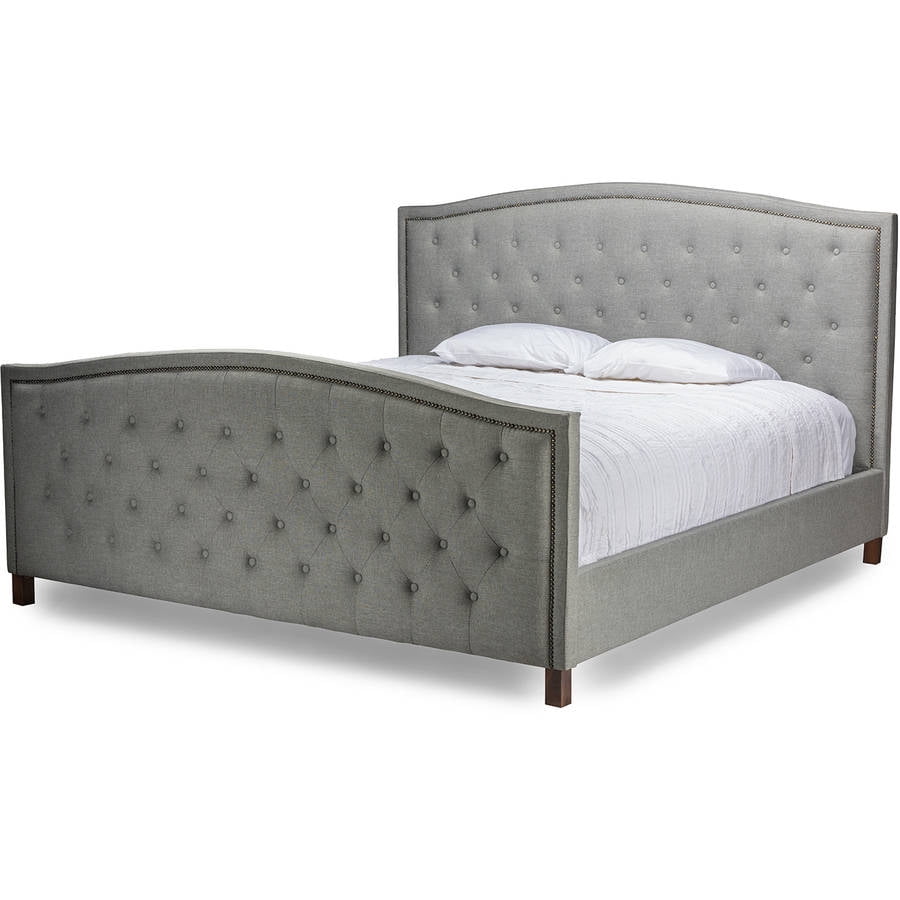 Baxton Studio Jessie Modern Fabric ButtonTufted KingSize Headboard