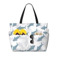 thumbnail image 1 of Disketp Cute Shark Bolsa de Playa de Gran Capacidad, Bolso Impermeable y a Prueba de Arena para Mujer, Ideal para Playa, Piscina y Natación, 1 of 7