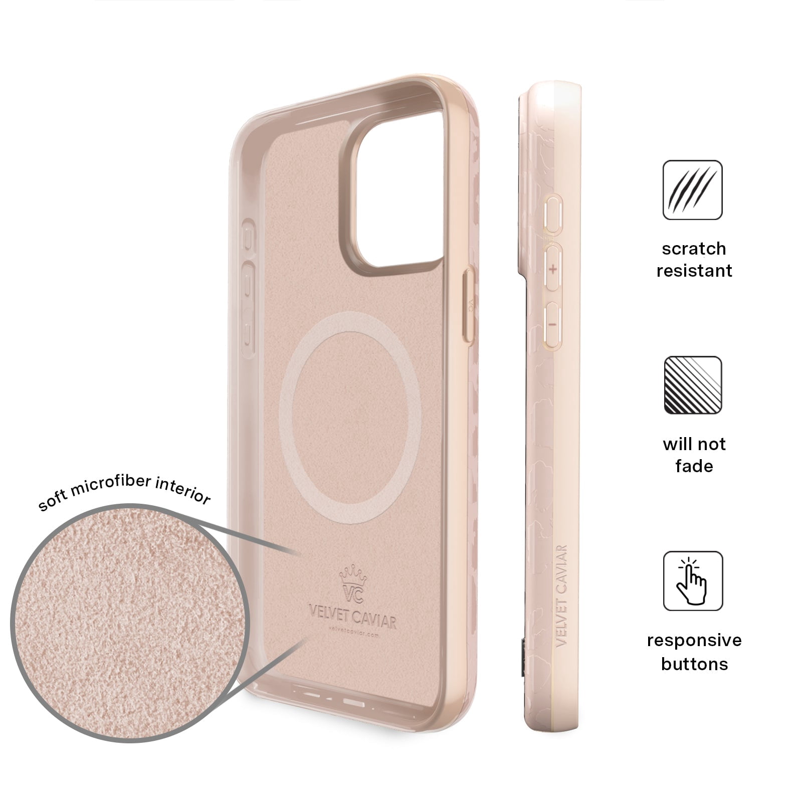 Velvet Caviar MagSafe Compatible Fashion Cell Phone Case for iPhone 15 Pro Max, Matte