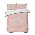 thumbnail image 2 of Pink Boho Twin XL Size Down Alternative Comforter, Lightweight Comforter Quilt Bedding Set with Pillow Shams Vintage Abstract Tribal Decorative Oriental All Seasons Bed Comforter Duvet Insert 68"x98", 2 of 7