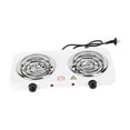 thumbnail image 2 of Double Burner Cooktop Compact for Home, Travel, Outdoor Activities Power Indicator Lights 2000W Adjustable Temperature Knob Electric Cooktop, 2 of 8