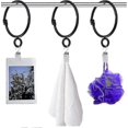 thumbnail image 4 of 2026 20 Pieces Metal Curtain Rings, Open And Closed Ring Hanging Hooks For Curtains And Rods, 50mm Internal Diameter (black), 4 of 4