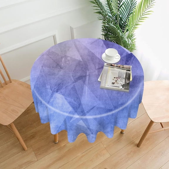 RKSupls 60 Inch Round Tablecloth, Abstract Geometric Modern Pattern Premium Polyester Straight Edge Wrinkle Resistant Washable Table Cover for Party Home Dining Decor