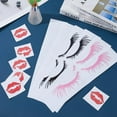 thumbnail image 4 of 6 Sets 3 Colors Eyelash Car Stickers with 6Pcs Red Lip Car Decals Pink Car Headlight Stickers Black Clear Car Window Bumper Stickers Waterproof Self Adhesive Decals for Car Decoration DIY, 4 of 6