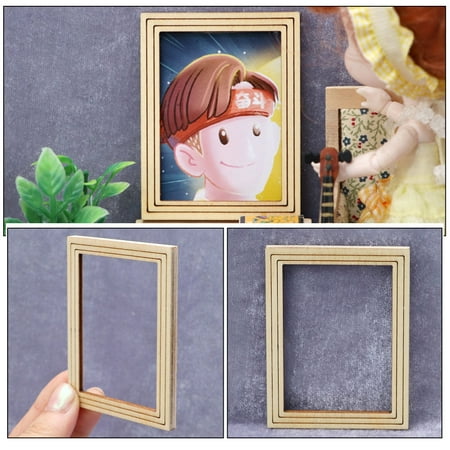 

6Pcs Mini House Decorative Photo Frame Model Vivid Micro Landscape Props