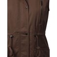 thumbnail image 4 of ORUYROP Women's Lightweight Front Zipper Solid Utility Anorak Hoodie Vest/Jacket, 4 of 5