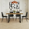 thumbnail image 3 of JUFU 55" Dining Table Set for 4, Modern Table and Chairs Set of 4, 5 Piece Dining Table Set Include Wooden Kitchen Table and 4 Faux Leather Chairs Ideal for Kitchen Dining Room Easy to Assemble, 3 of 10