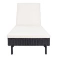 thumbnail image 4 of SAFAVIEH Cam Outdoor Rattan Sunlounger Black/Beige, 4 of 9