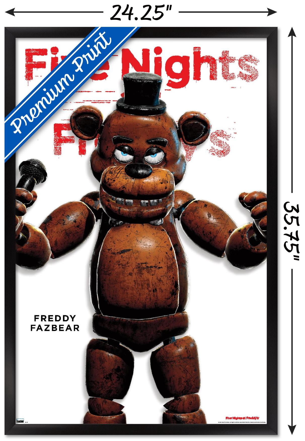 Five Nights at Freddy's - Freddy Feature Series Wall Poster, 22.375" x 34" Framed