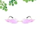 thumbnail image 3 of FELTECHELECTR 1 pieza de gafas de sol de moda de metal transparente sin marco para fiestas, mujeres y niñas (violeta), 3 of 6