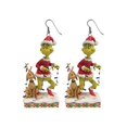thumbnail image 1 of Pendientes navideños Festival Acrílico Pendientes navideños Grinch Pendientes Pendientes Ins Sencillos y versátiles----Estilo 12--Código de producto 64474 Estilo 12, 1 of 4