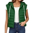 thumbnail image 2 of Womens Puffer Vest Lightweight Winter Sleeveless Jacket Quilted Outerwear with Hood Zip Up Down Vests with Pockets,S-3XL, 2 of 9