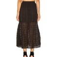 thumbnail image 3 of LoveShackFancy Women's Bali Midi Skirt 0/X-Small Washed Black, 3 of 3