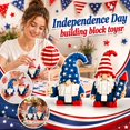 thumbnail image 2 of Independence Day Gnome Building Blocks, DIY Patriotic Themed Dwarf Figure Model Kit, Creative 4th of July Brick Set For Holiday Decor And Assembly Fun, 2 of 6