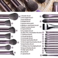 thumbnail image 3 of Set de brochas de maquillaje BS-MALL Professional, 28 unidades con funda, color morado, 3 of 6