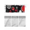 thumbnail image 4 of Valances for Windows Abstract Red Rod Pocket Cafe Window Treatments Valance Curtains for Kitchen Bathroom Laundry Basement Windows 42"x18", 4 of 9