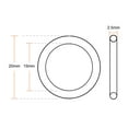 thumbnail image 3 of Uxcell Fluorine Rubber O-Rings 20mm OD 15mm ID 2.5mm Width FKM Seal Gasket, Brown 20pcs, 3 of 3