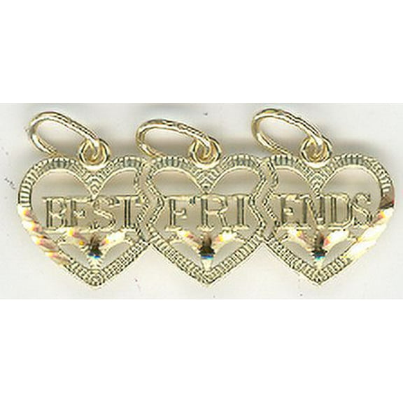 Gold Best Friends Break-Apart Charm, 10k