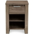thumbnail image 4 of Baxton Studio Laverne Table de Chevet 1 Tiroir en Chêne Brun, 4 of 9