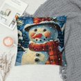 thumbnail image 2 of Orinice Snowman Hat Scarf Graphic Decorative Pillow Cover Winter Christmas Short Plush Pillow Case 1PC 12x12in, 2 of 5