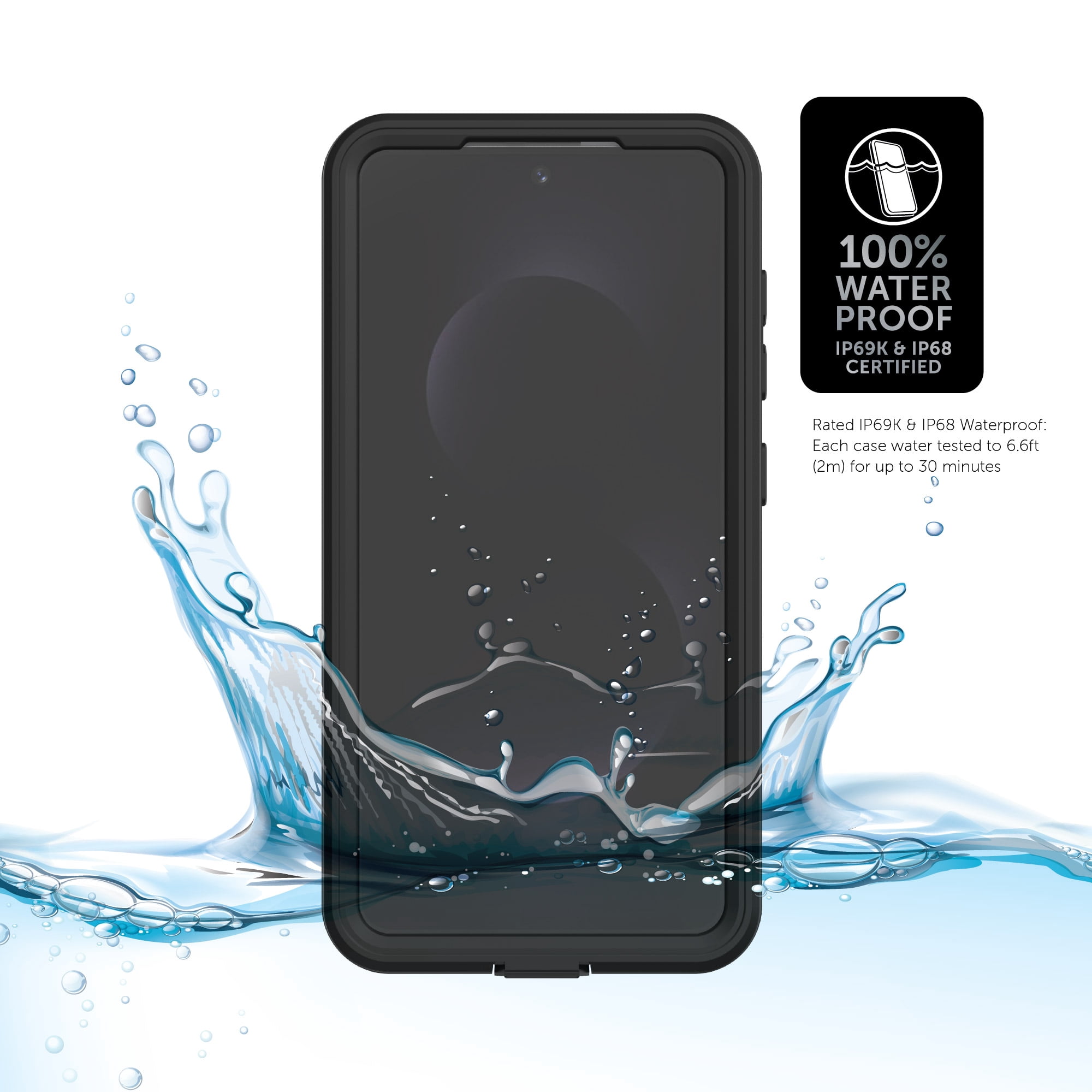 Body Glove Tidal Waterproof Phone Case for Samsung Galaxy S26 - Black/Clear