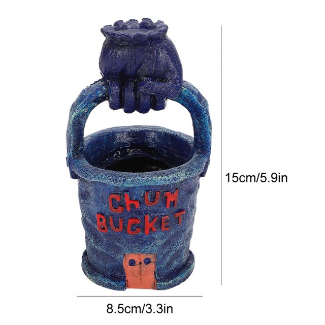 Fish Decoration Bucket, Resin Aquarium Resin Bucket, Bucket For Aquarium Fish