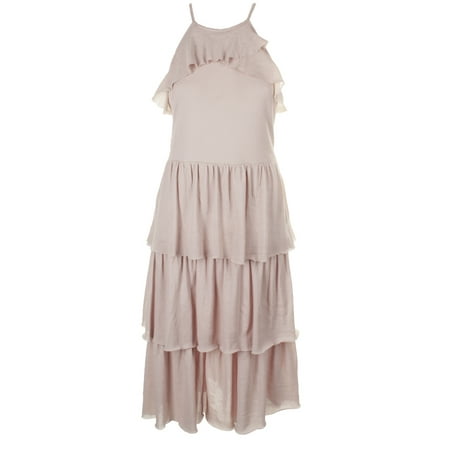 - Rachel Rachel Roy Blush Sleeveless Textured Tiered Fit & Flare Dress M