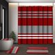 thumbnail image 1 of Juego de cortina de ducha gris con tapa de inodoro y alfombras antideslizantes para baño, juego de 4 cortinas de ducha geométricas abstractas, juego de baño moderno en blanco y negro con 12 ganchos, 1 of 7