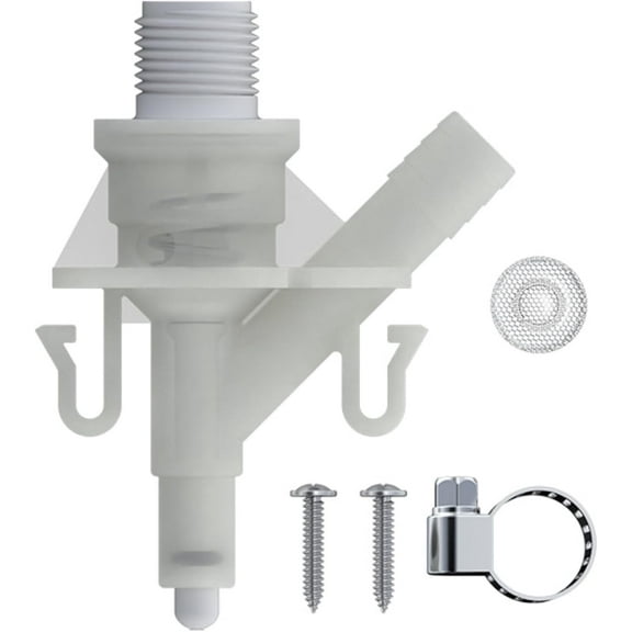 SEAFLO RV Toilet Water Inlet Valve Kit (SFTRK-003) - Fits All RV Toilets (SFRTPH-01-01, SFRTPH-01-02, SFRTPH-02-01) - Complete Kit with Screws, Clamp & Filter