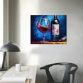 thumbnail image 3 of QZHH Graffiti Wall-Art - Wine Glass Wall Art for Kitchen - Canvas Art Wall Decor for Living Room Ready to Hang, 3 of 4