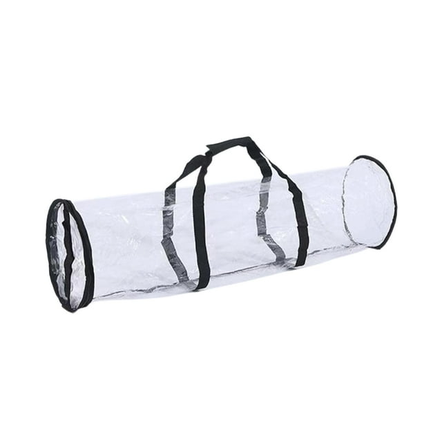 yuksok Wrapping Paper Rolls Storage Bag PVC Wrap Organiser for Baubles Holiday Xmas Black