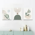 thumbnail image 6 of Framed Boho Wall Art, KBKBART Abstract Sage Green Wall Decor Palm Leaf Sun Moon Line Green Canvas Painting, Minimalist Geometric Boho Room Decor, Sage Green Wall Posters & Prints for Living Room,, 6 of 6